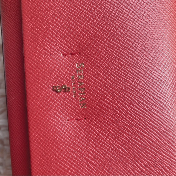 NWT Serapian red crossbody leather purse - Picture 4 of 9
